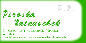 piroska matauschek business card